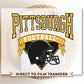 Football DTF Transfers, Ready to Press, T-shirt Transfers, Heat Transfer, Direct to Film, Full Color, Vintage Style, Pittsburgh Football