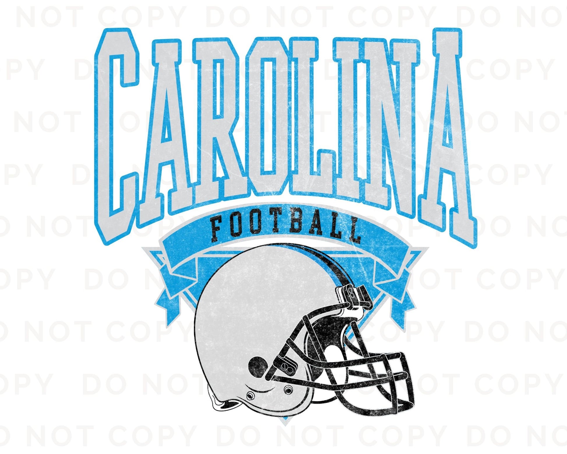 Football DTF Transfers, Ready to Press, T-shirt Transfers, Heat Transfer, Direct to Film, Sports, Full Color, Vintage, Carolina Football