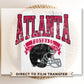 Football DTF Transfers, Ready to Press, T-shirt Transfers, Heat Transfer, Direct to Film, Sports, Full Color, Vintage, Atlanta Football