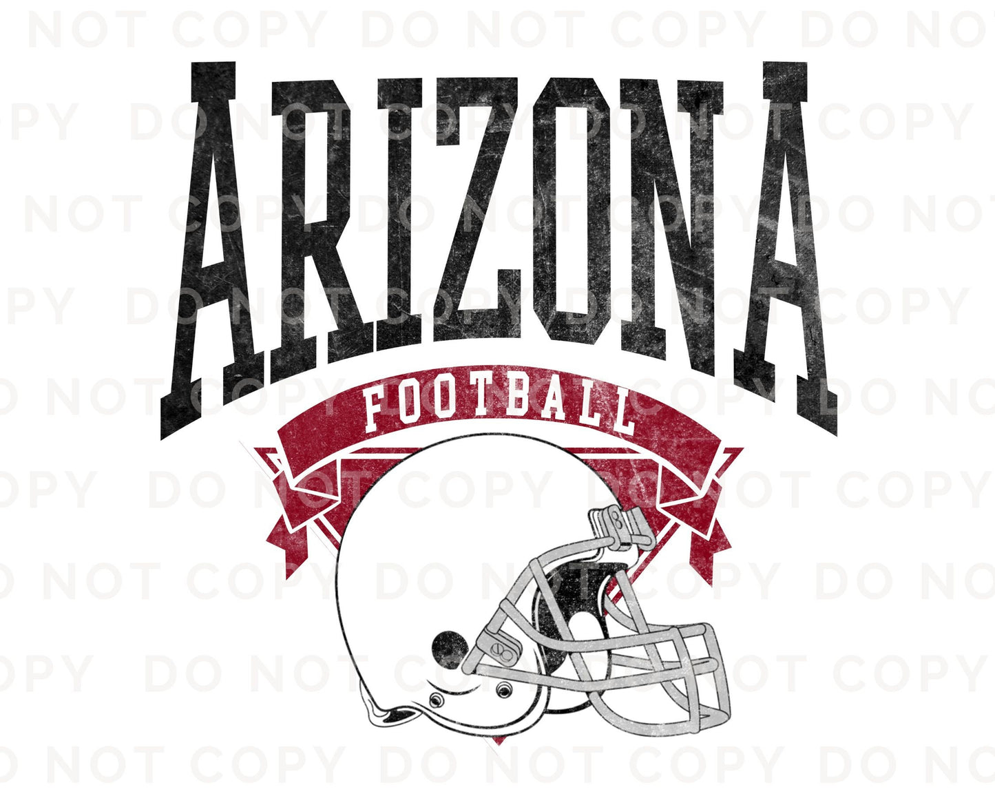 Football DTF Transfers, Ready to Press, T-shirt Transfers, Heat Transfer, Direct to Film, Sports, Full Color, Vintage, Arizona Football