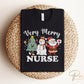 DTF Transfers, Ready to Press, T-shirt Transfers, Heat Transfer, Direct to Film, Hospital, Medical, Very Merry Nurse Retro Christmas
