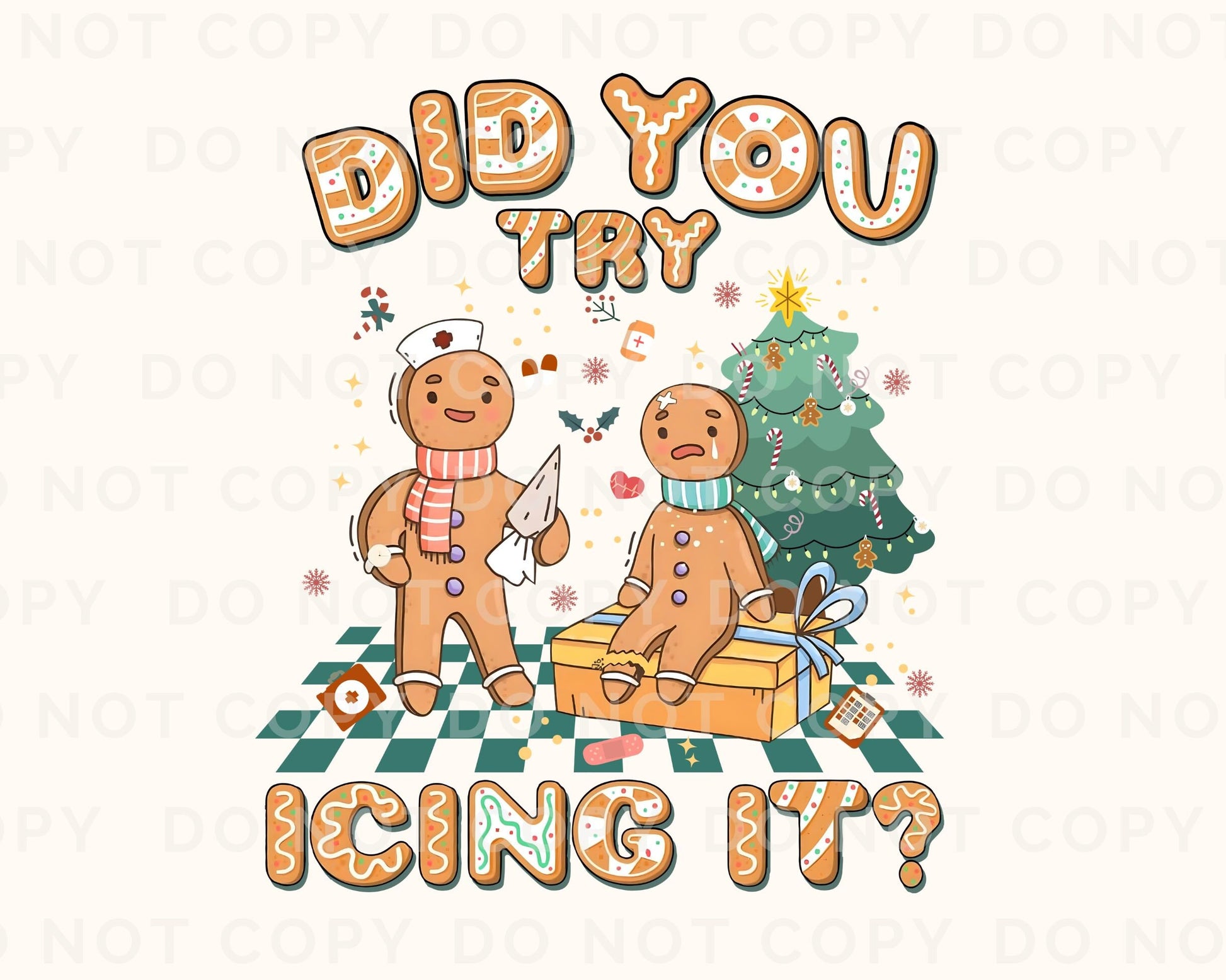 DTF Transfers, Ready to Press, T-shirt Transfers, Heat Transfer, Direct to Film, Hospital, Medical, Funny, Nurse, Did You Try Icing it?