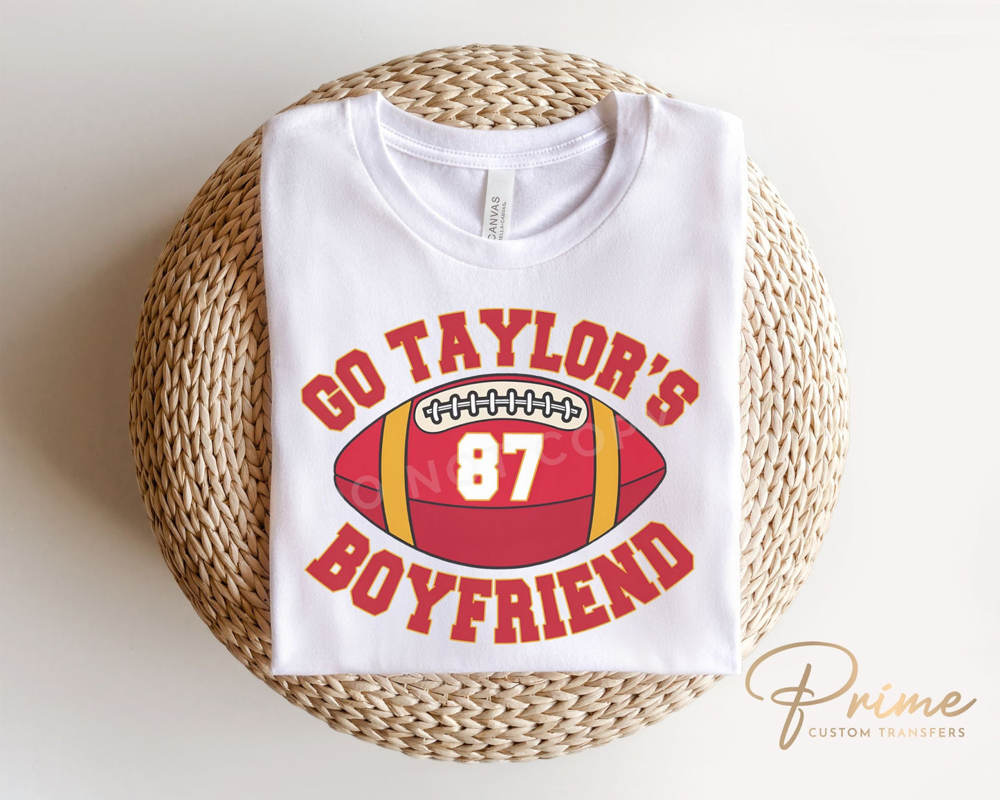 Football DTF Transfers, Ready to Press, T-shirt Transfers, Heat Transfer, Direct to Film, Sports, Full Color, Go Taylor's Boyfriend