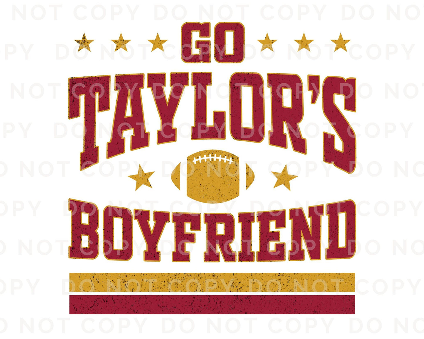 DTF Transfers, Ready to Press, T-shirt Transfers, Heat Transfer, Direct to Film, Sports, Full Color, Football, Go Taylor's Boyfriend