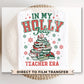 Christmas DTF Transfer, Ready to Press, T-shirt Transfer, Heat Transfer, Direct to Film, Holiday, Teacher Gift, School, Book Christmas Tree