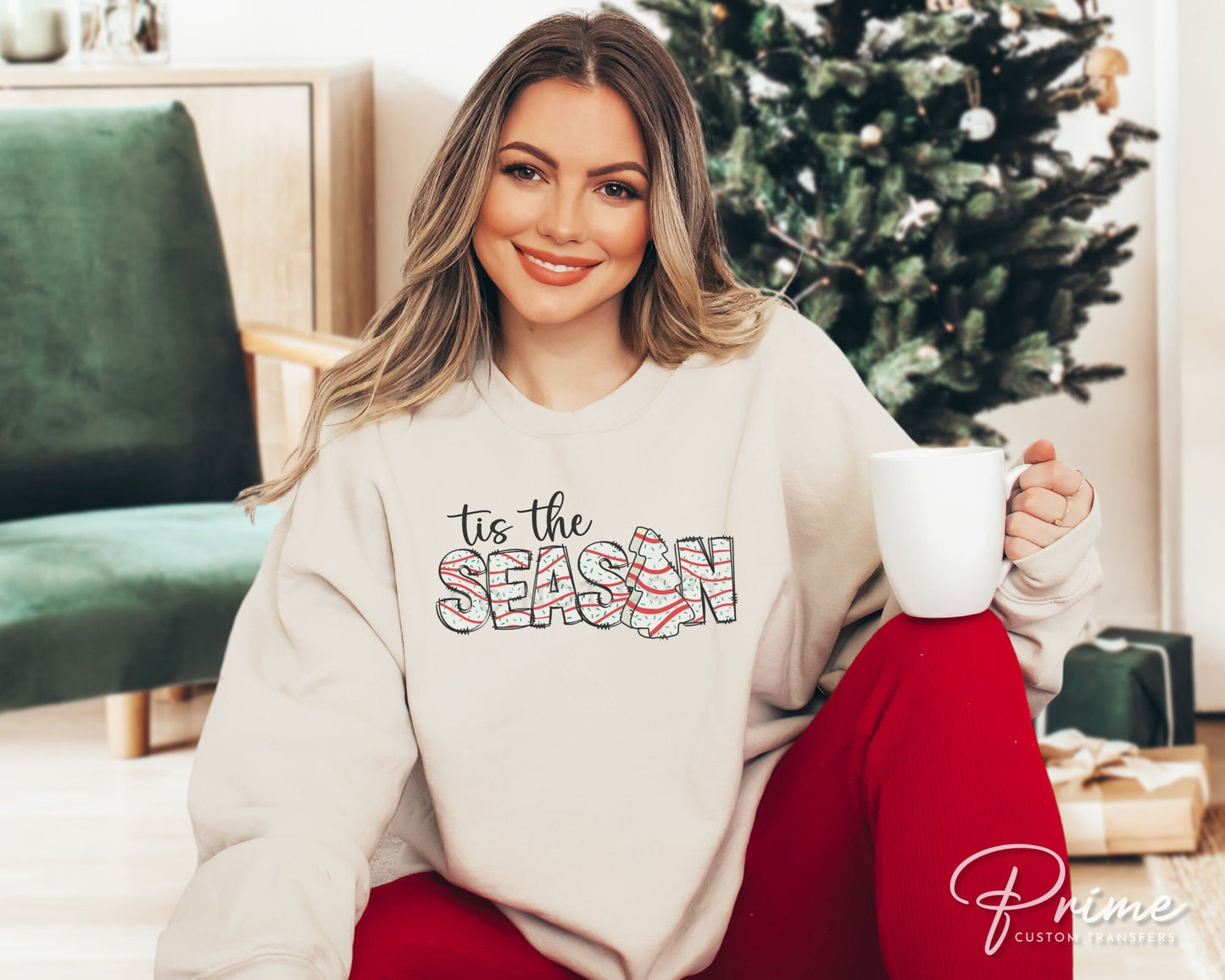 DTF Transfers, Ready to Press, T-shirt Transfers, Heat Transfer, Direct to Film, Holiday, Christmas Tree Cakes, Snack, Tis The Season