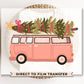 DTF Transfers, Ready to Press, T-shirt Transfers, Heat Transfer, Direct to Film, Watercolor, Tree, Groovy, Girlie, Retro Pink Christmas Van