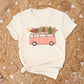 DTF Transfers, Ready to Press, T-shirt Transfers, Heat Transfer, Direct to Film, Watercolor, Tree, Groovy, Girlie, Retro Pink Christmas Van