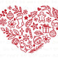 DTF Transfers, Ready to Press, T-shirt Transfers, Heat Transfer, Direct to Film, Love, Snowflake, Gingerbread, Red Christmas Heart Collage