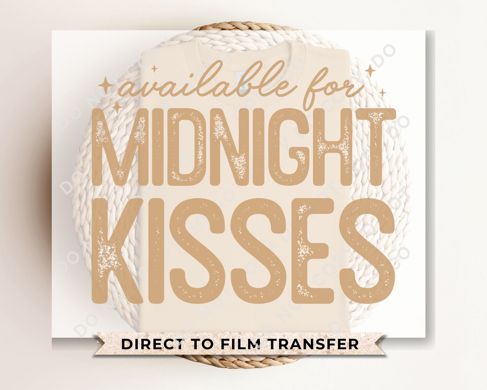 DTF Transfers, Ready to Press, T-shirt Transfers, Heat Transfer, Direct to Film, Holiday, Party, Happy New Years Eve, 2024, Midnight Kisses