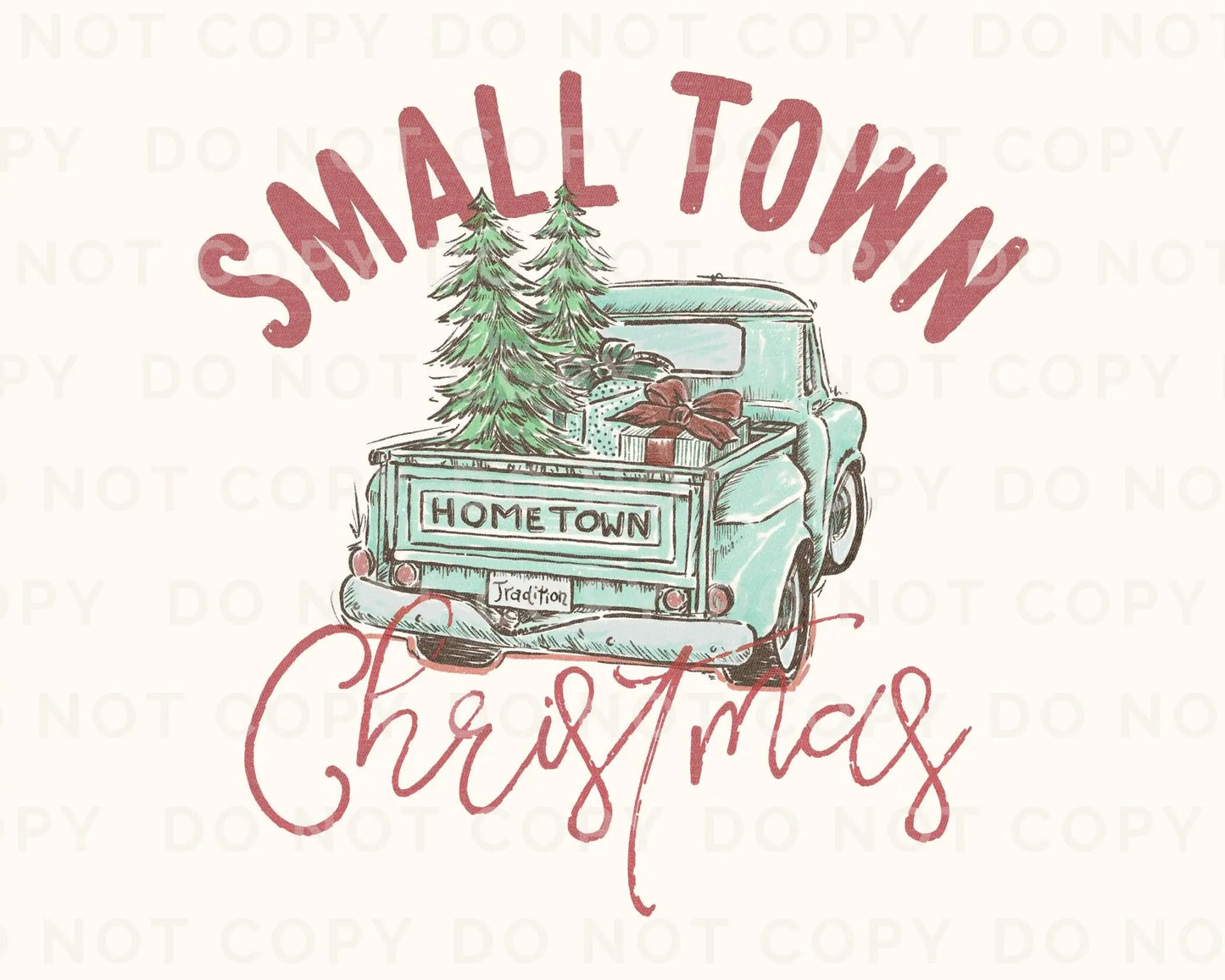 DTF Transfers, Ready to Press, T-shirt Transfers, Heat Transfer, Direct to Film, Holiday, Country, Small Town Vintage Christmas Truck