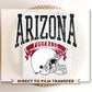 Football DTF Transfers, Ready to Press, T-shirt Transfers, Heat Transfer, Direct to Film, Sports, Full Color, Vintage, Arizona Football