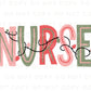 DTF Transfers, Ready to Press, T-shirt Transfers, Heat Transfer, Direct to Film, Holiday, Pastel, Christmas Lights, Hospital, Nurse