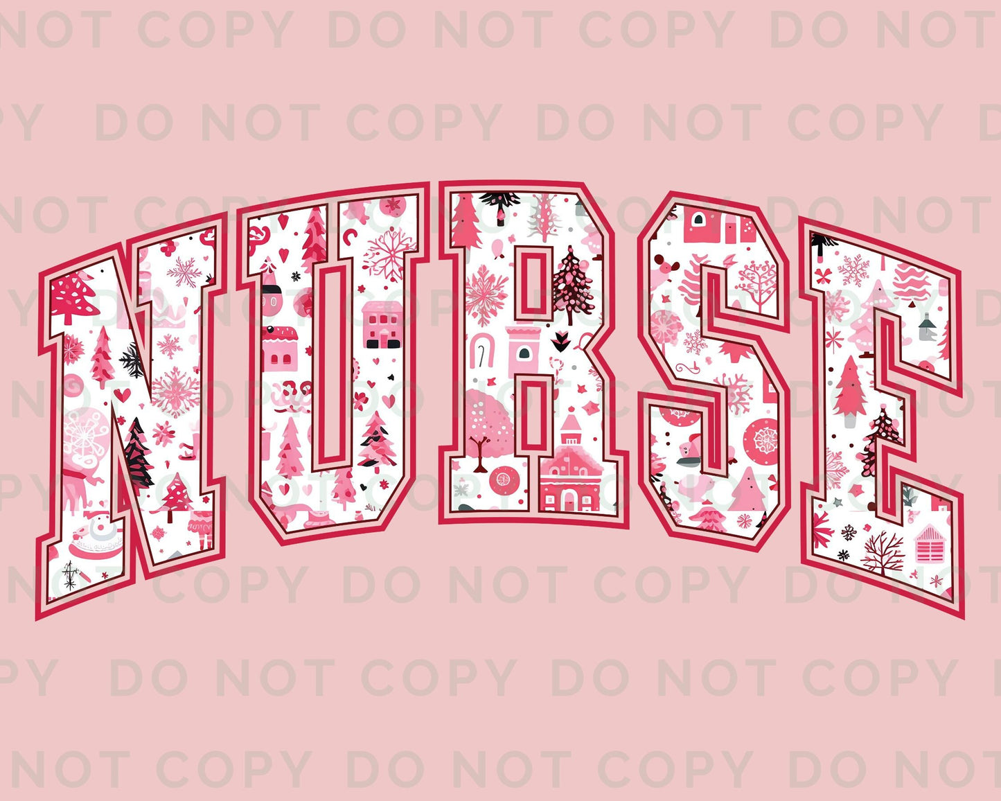 DTF Transfers, Ready to Press, T-shirt Transfers, Heat Transfer, Direct to Film, Hospital, Medical, Nurse Christmas Letter Collage