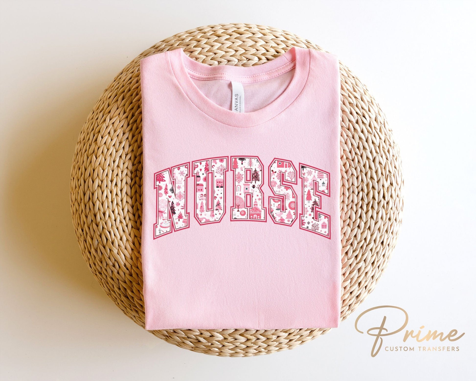 DTF Transfers, Ready to Press, T-shirt Transfers, Heat Transfer, Direct to Film, Hospital, Medical, Nurse Christmas Letter Collage