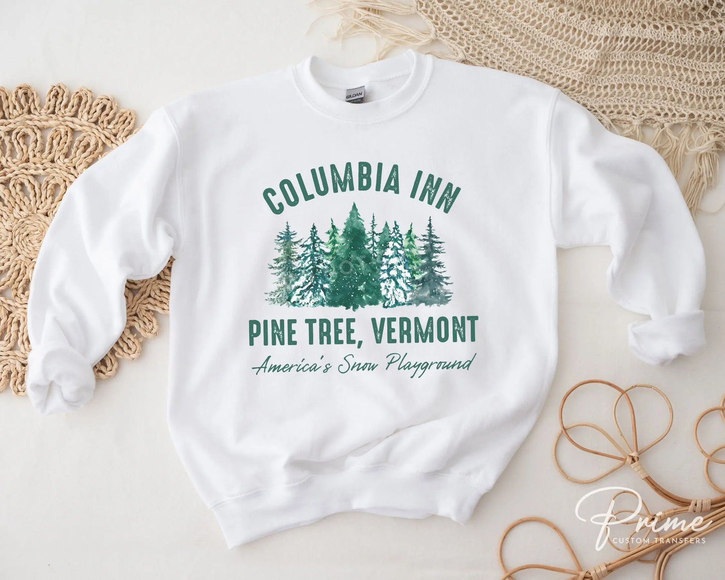 DTF Transfers, Ready to Press, T-shirt Transfers, Heat Transfer, Direct to Film, Movie, A White Christmas, Columbia Inn Pine Tree Vermont