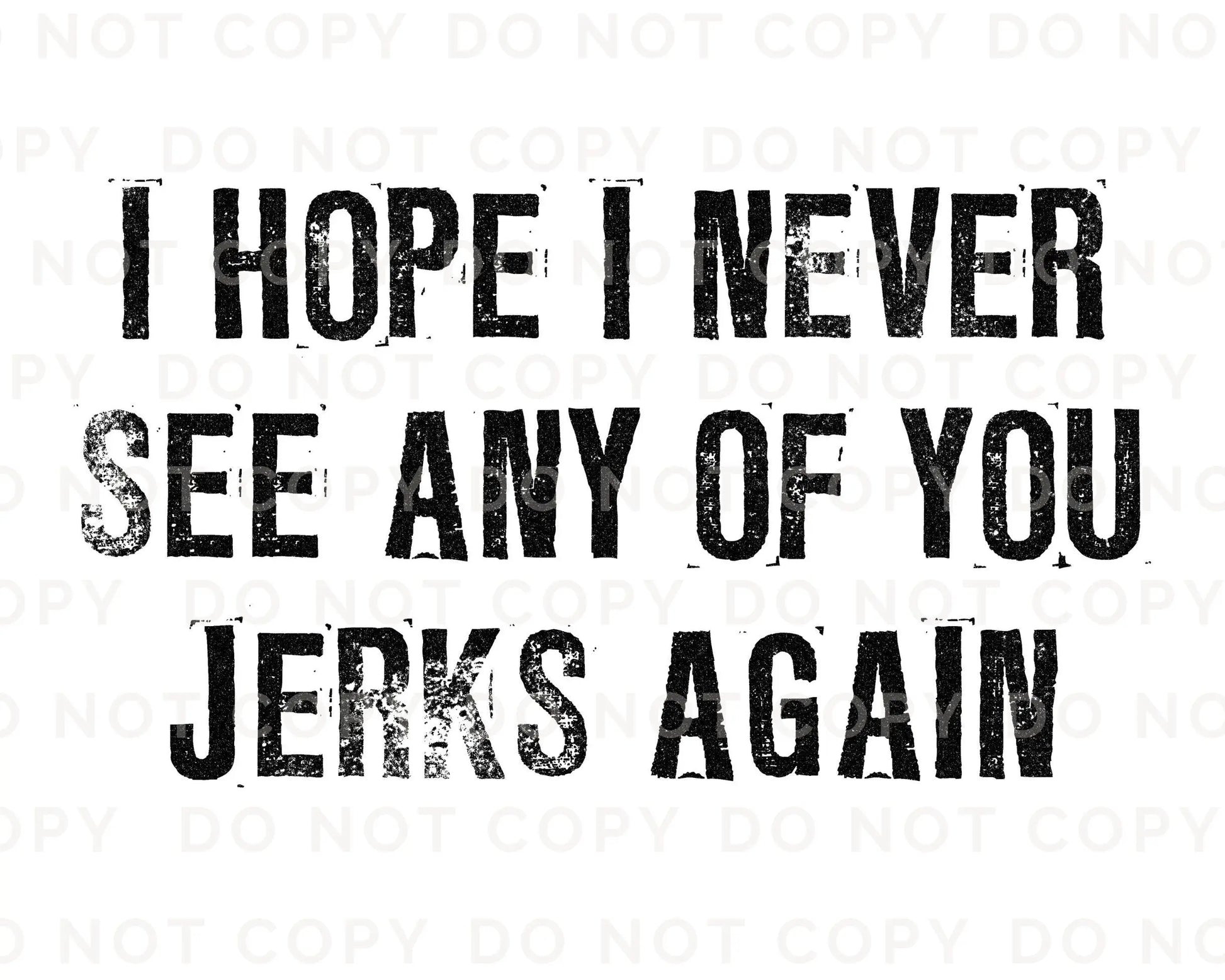 DTF Transfers, Ready to Press, T-shirt, Custom, Heat Transfer, Direct to Film, Christmas, I Hope I Never See Any of You Jerks Again