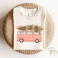 DTF Transfers, Ready to Press, T-shirt Transfers, Heat Transfer, Direct to Film, Watercolor, Tree, Groovy, Girlie, Retro Pink Christmas Van
