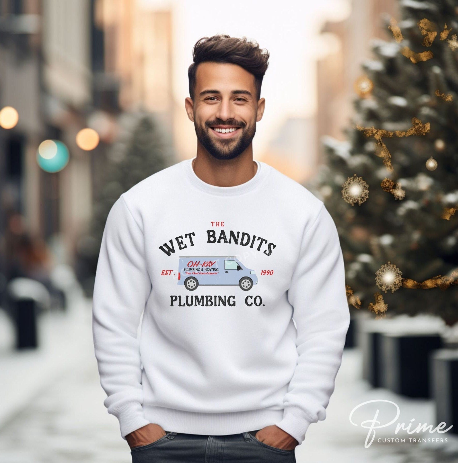 DTF Transfers, Ready to Press, T-shirt Transfers, Custom, Heat Transfer, Direct to Film, Christmas Movie, Wet Bandits Plumbing Company