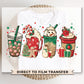 DTF Transfers, Ready to Press, T-shirt Transfers, Heat Transfer, Direct to Film, Holiday, Red Peppermint, Iced Latte, Christmas Coffees