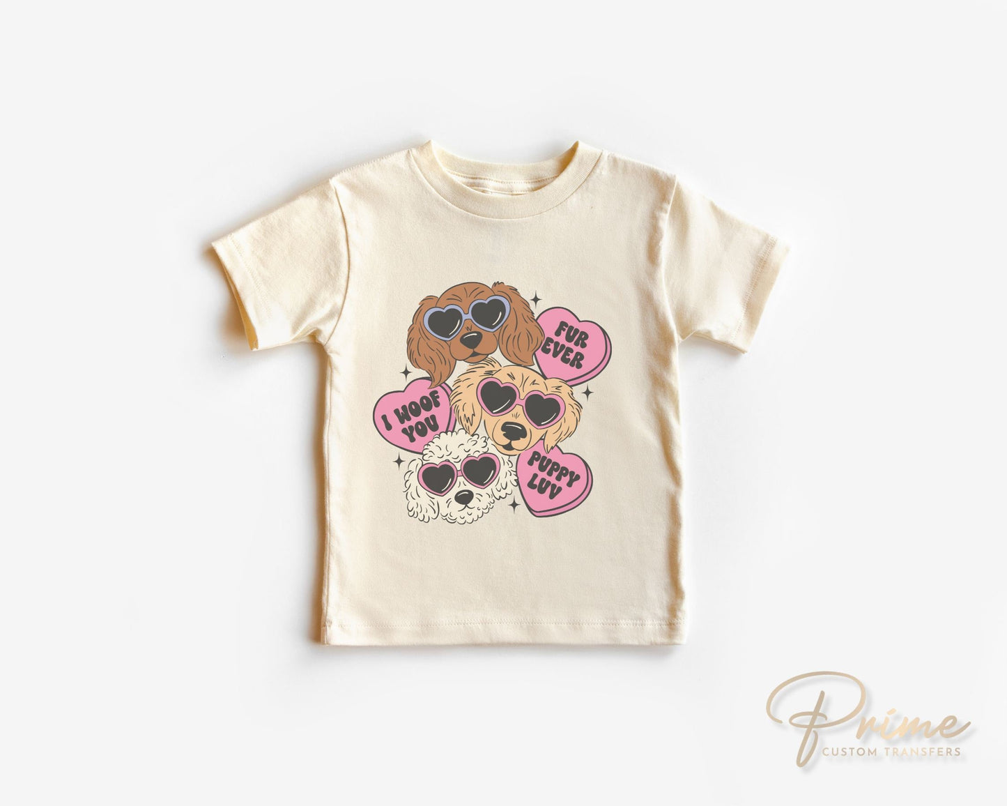 Dog DTF Transfers, Ready to Press, T-shirt Transfers, Heat Transfer, Direct to Film, Valentines Day, Dogs Mama, Pet, Hearts, Puppy Love