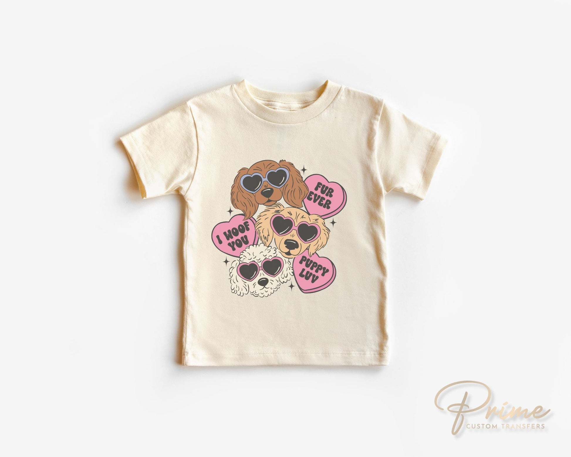 Dog DTF Transfers, Ready to Press, T-shirt Transfers, Heat Transfer, Direct to Film, Valentines Day, Dogs Mama, Pet, Hearts, Puppy Love