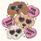 Dog DTF Transfers, Ready to Press, T-shirt Transfers, Heat Transfer, Direct to Film, Valentines Day, Dogs Mama, Pet, Hearts, Puppy Love
