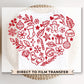 DTF Transfers, Ready to Press, T-shirt Transfers, Heat Transfer, Direct to Film, Love, Snowflake, Gingerbread, Red Christmas Heart Collage