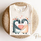 DTF Transfers, Ready to Press, T-shirt Transfers, Heat Transfer, Direct to Film, Cold Peel, Heart, Flowers, Valentine’s Day, Love Penguins