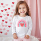 DTF Transfers, Ready to Press, T-shirt Transfers, Heat Transfer, Direct to Film, Cold Peel, Heart, Valentine's Day, Doodle Heart Rainbow