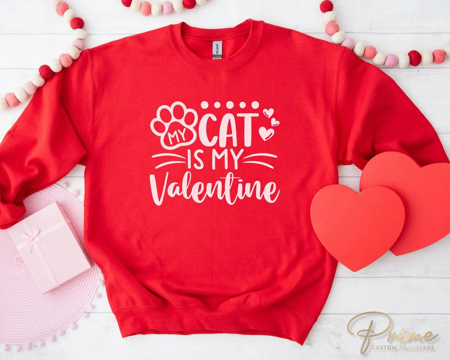 DTF Transfers, Ready to Press, T-shirt Transfers, Heat Transfer, Direct to Film, Cold Peel, Pets, Valentine's Day, My Cat is My Valentine