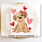 DTF Transfers, Ready to Press, T-shirt Transfers, Heat Transfer, Direct to Film, Cold Peel, Valentine's Day, Valentine Girl Puppy