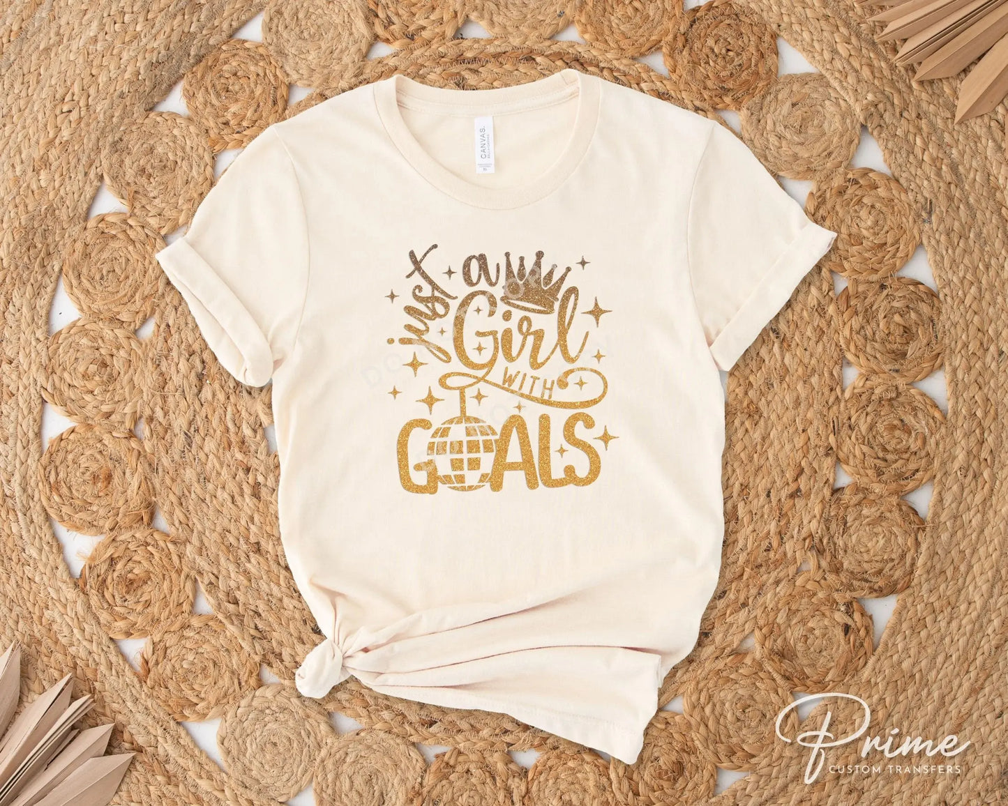 DTF Transfers, Ready to Press, T-shirt Transfers, Heat Transfer, Direct to Film, Holiday, Party, Midnight, New Year, Just a Girl with Goals