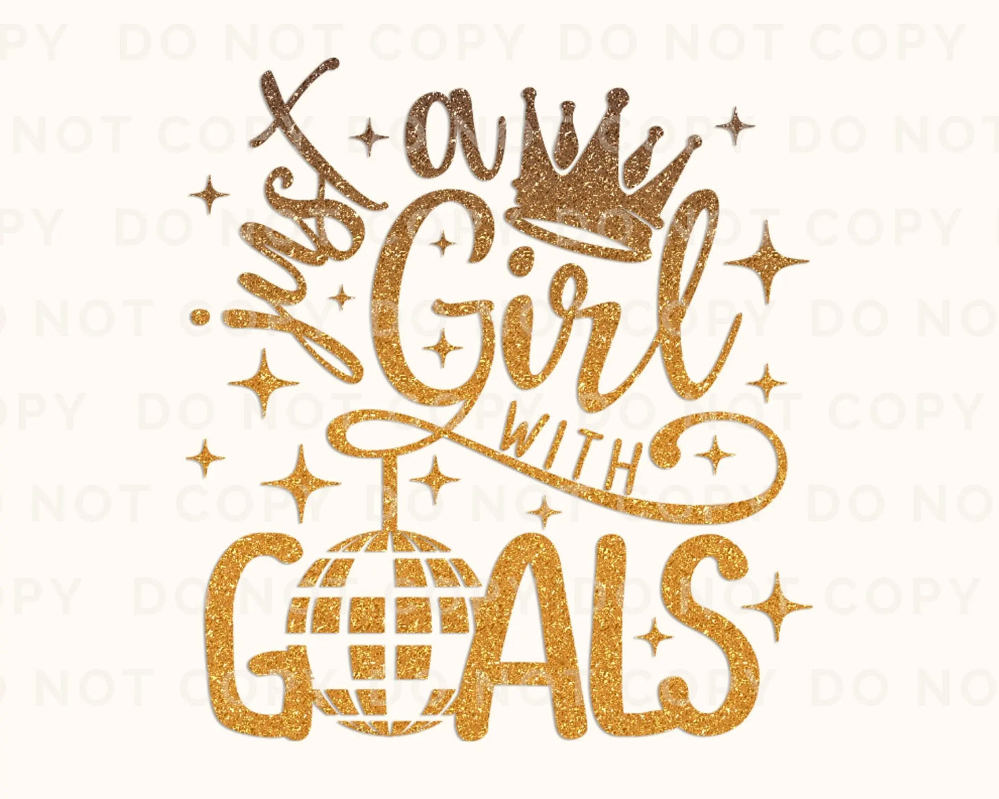 DTF Transfers, Ready to Press, T-shirt Transfers, Heat Transfer, Direct to Film, Holiday, Party, Midnight, New Year, Just a Girl with Goals