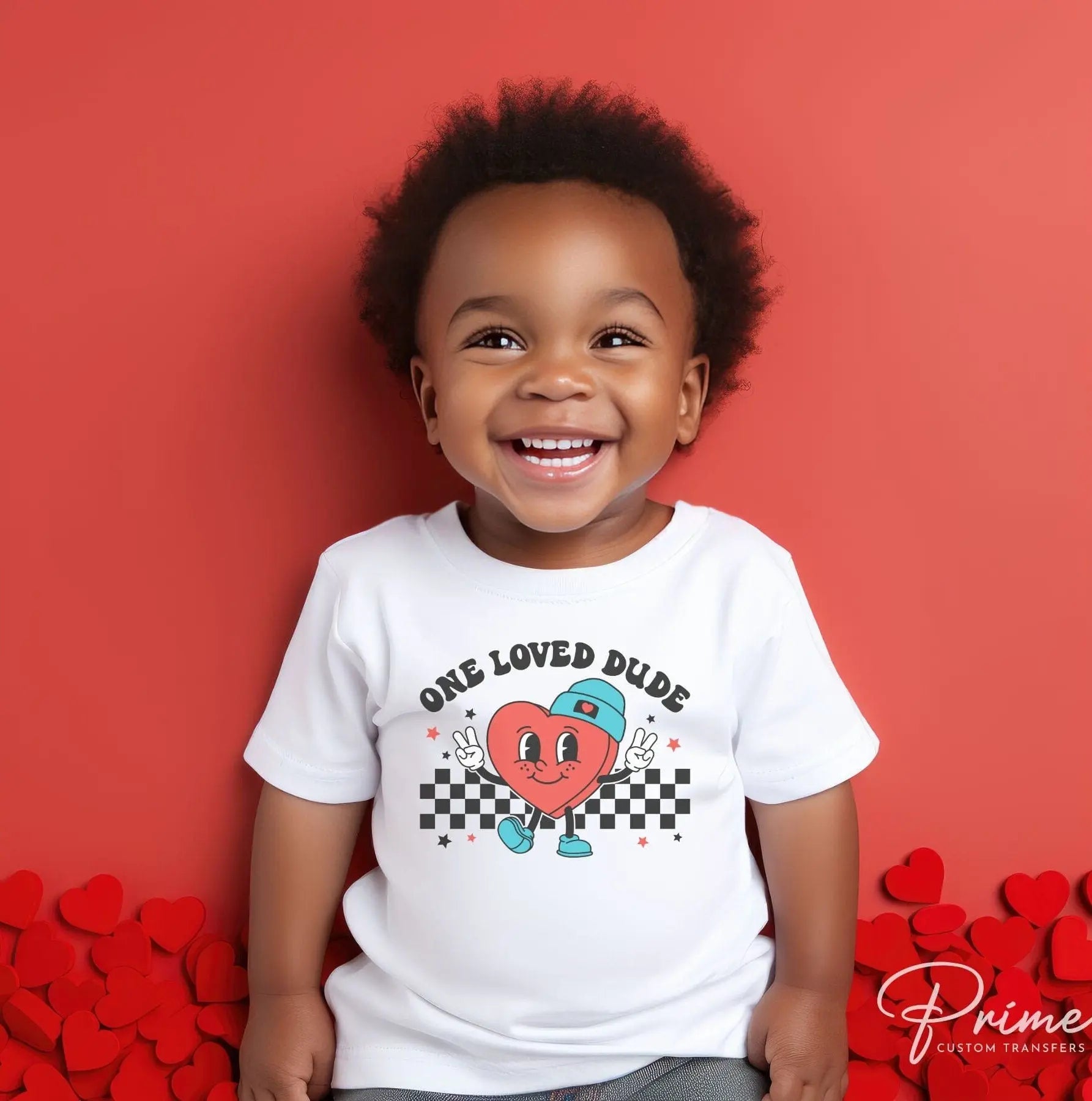 DTF Transfers, Ready to Press, T-shirt Transfers, Heat Transfer, Direct to Film, Cold Peel, Valentine's Day, Boy, Retro, One Loved Dude