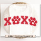 DTF Transfers, Ready to Press, T-shirt Transfers, Heat Transfer, Direct to Film, Valentine’s Day, Holiday, Dogs, Cute, XOXO Paw Print