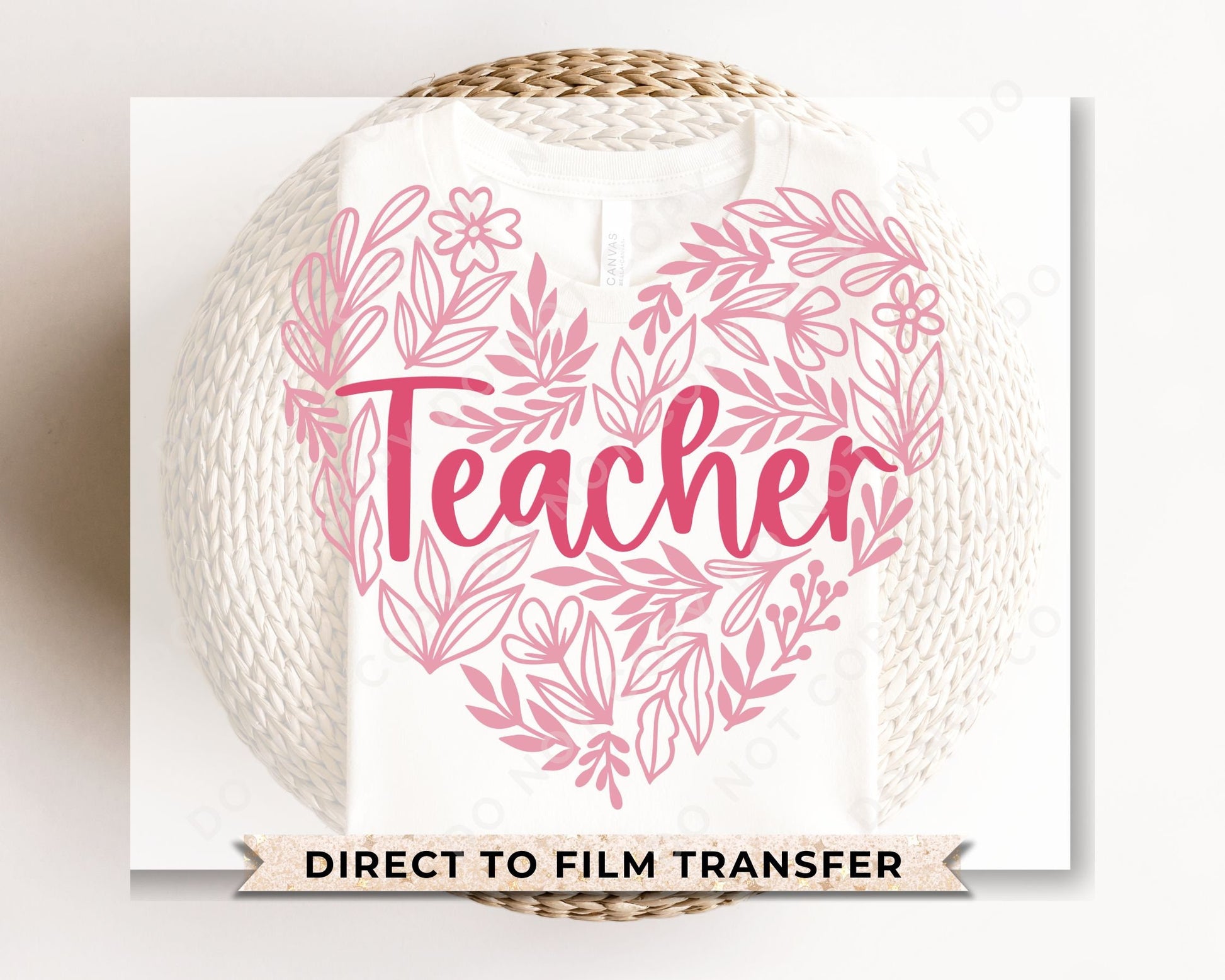 DTF Transfers, Ready to Press, T-shirt Transfers, Heat Transfer, Direct to Film, Valentine’s Day, Preschool, Gift, Teacher Floral Heart