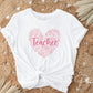 DTF Transfers, Ready to Press, T-shirt Transfers, Heat Transfer, Direct to Film, Valentine’s Day, Preschool, Gift, Teacher Floral Heart