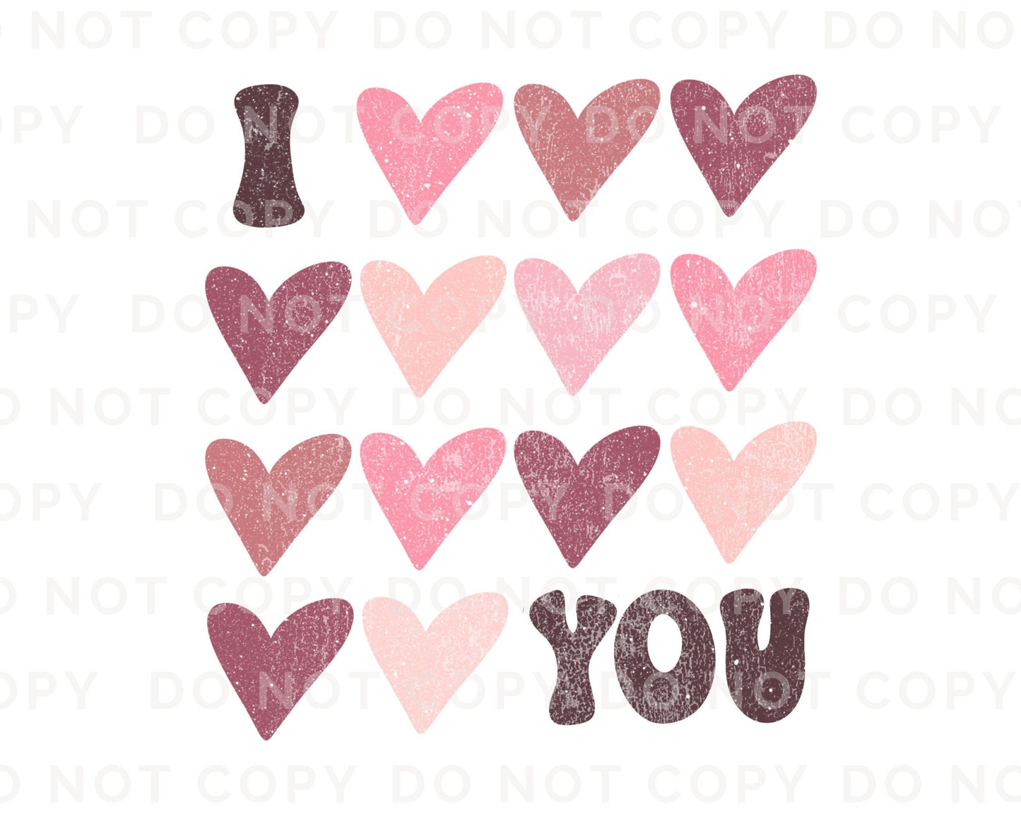 DTF Transfers, Ready to Press, T-shirt Transfers, Heat Transfer, Direct to Film, Cold Peel, Valentine's Day, Trendy, Heart, I Love You