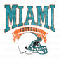 Football DTF Transfers, Ready to Press, T-shirt Transfers, Heat Transfer, Direct to Film, Full Color, Vintage, Florida, Miami Football