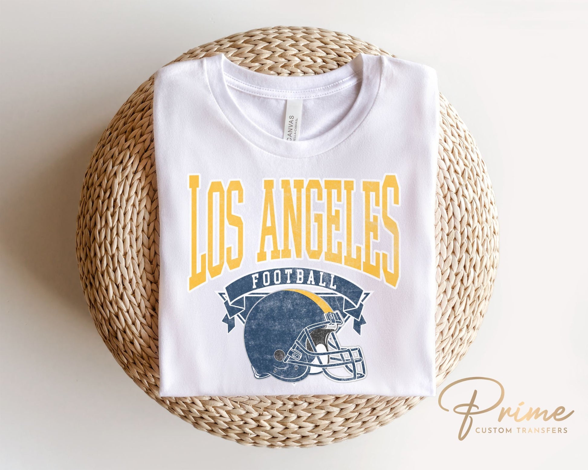 Football DTF Transfers, Ready to Press, T-shirt Transfers, Heat Transfer, Direct to Film, Sports, Full Color, Vintage, Los Angeles Football