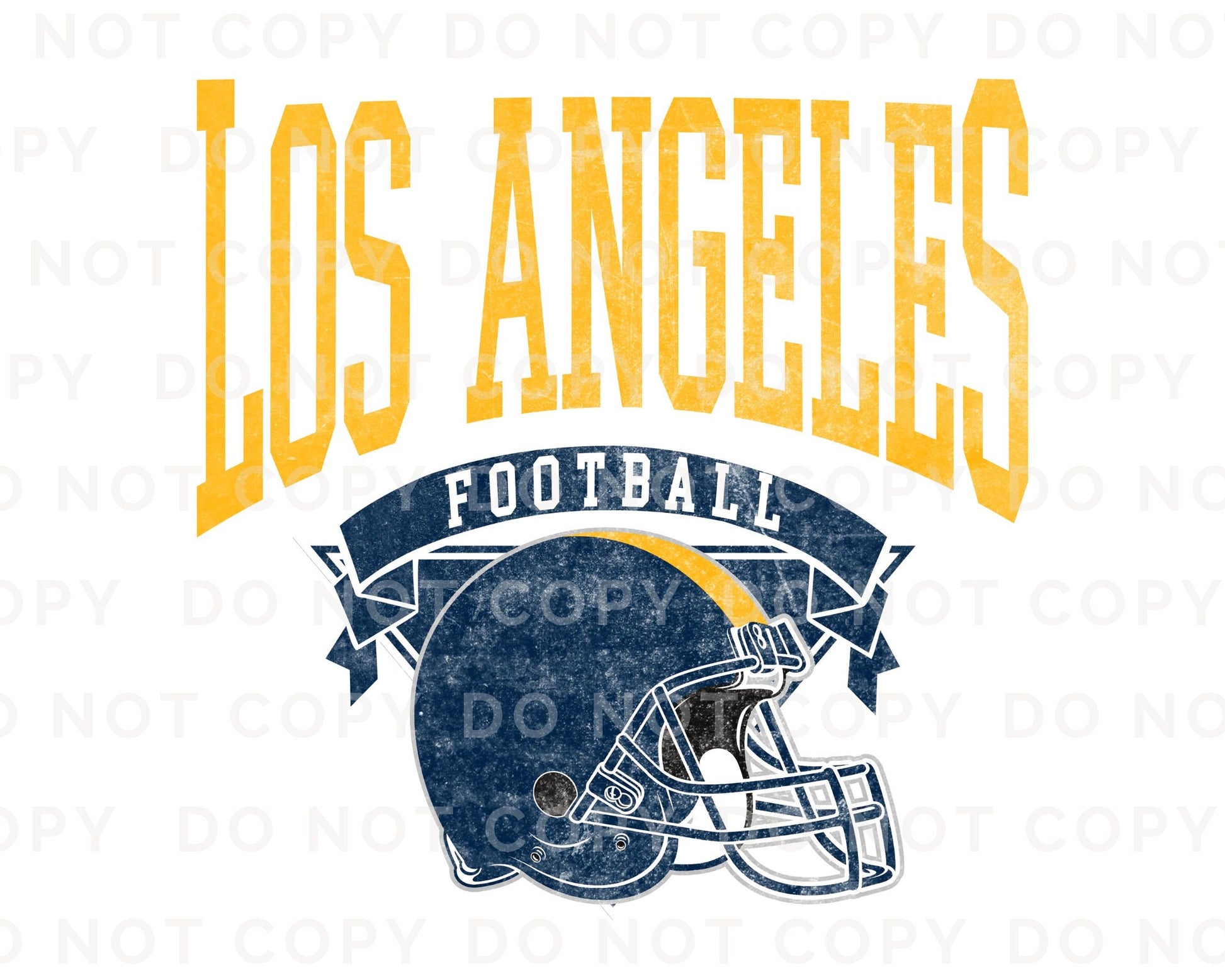 Football DTF Transfers, Ready to Press, T-shirt Transfers, Heat Transfer, Direct to Film, Sports, Full Color, Vintage, Los Angeles Football