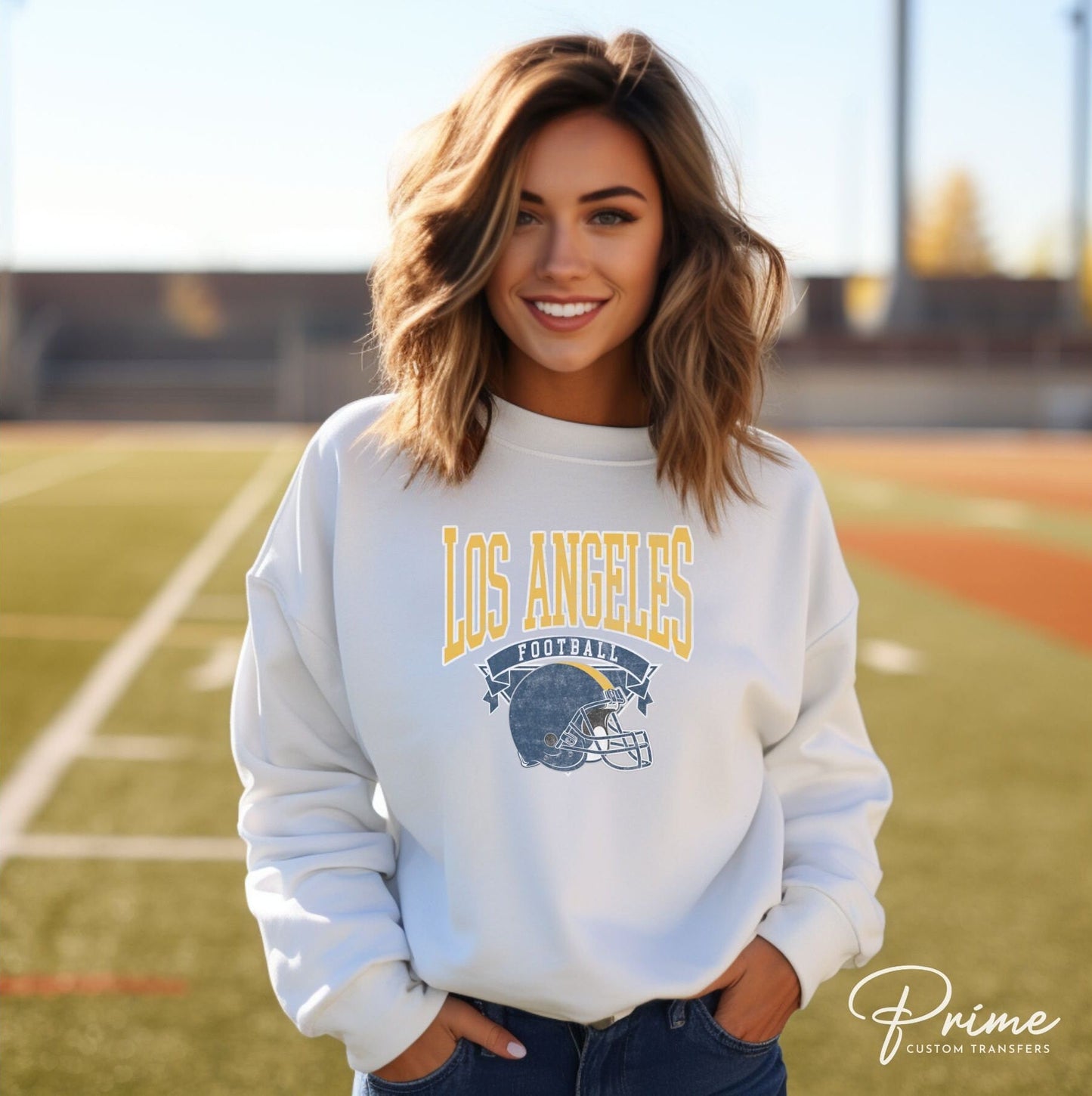 Football DTF Transfers, Ready to Press, T-shirt Transfers, Heat Transfer, Direct to Film, Sports, Full Color, Vintage, Los Angeles Football