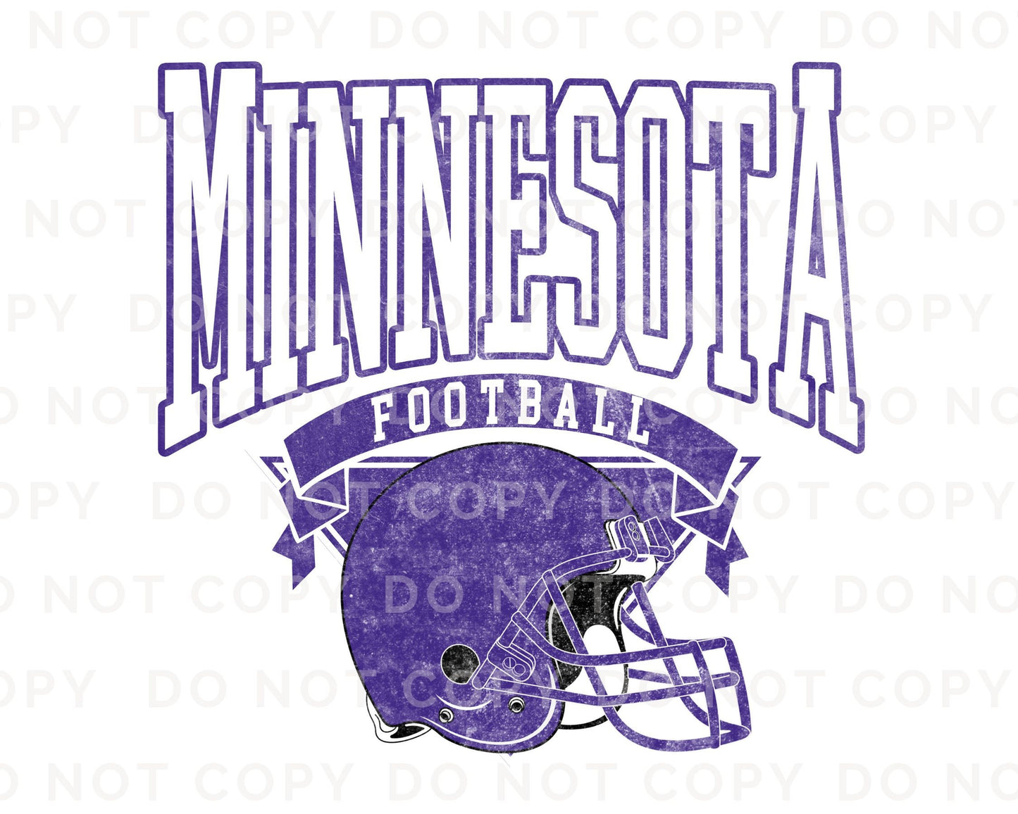 Football DTF Transfers, Ready to Press, T-shirt Transfers, Heat Transfer, Direct to Film, Sports, Full Color, Vintage, Minnesota Football