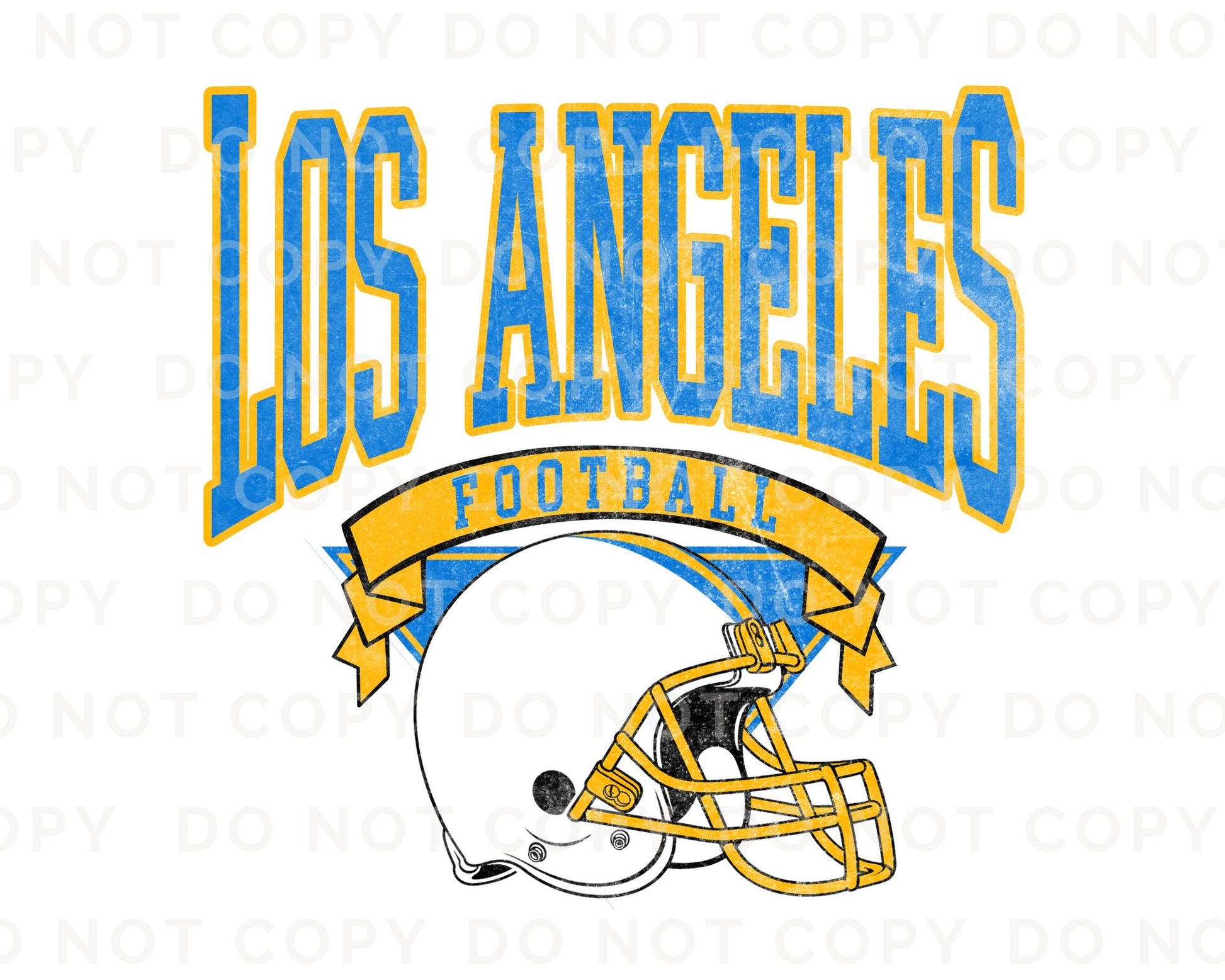 Football DTF Transfers, Ready to Press, T-shirt Transfers, Heat Transfer, Direct to Film, Sports, Full Color, Vintage, Los Angeles Football