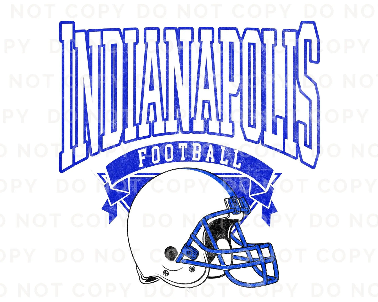 Football DTF Transfers, Ready to Press, T-shirt Transfers, Heat Transfer, Direct to Film, Sports, Full Color, Vintage, Indianapolis Football