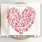Valentine's Day, DTF Transfers, Ready to Press, T-shirt Transfers, Heat Transfer, Direct to Film, Cold Peel, Love, Romance, Red Floral Heart