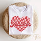 DTF Transfers, Ready to Press, T-shirt Transfers, Heat Transfer, Direct to Film, Valentine’s Day, Cold Peel, Gift, Teacher Checkered Heart