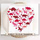 DTF Transfers, Ready to Press, T-shirt Transfers, Heat Transfer, Direct to Film, Cold Peel, Heart, Valentine Dinosaurs Heart