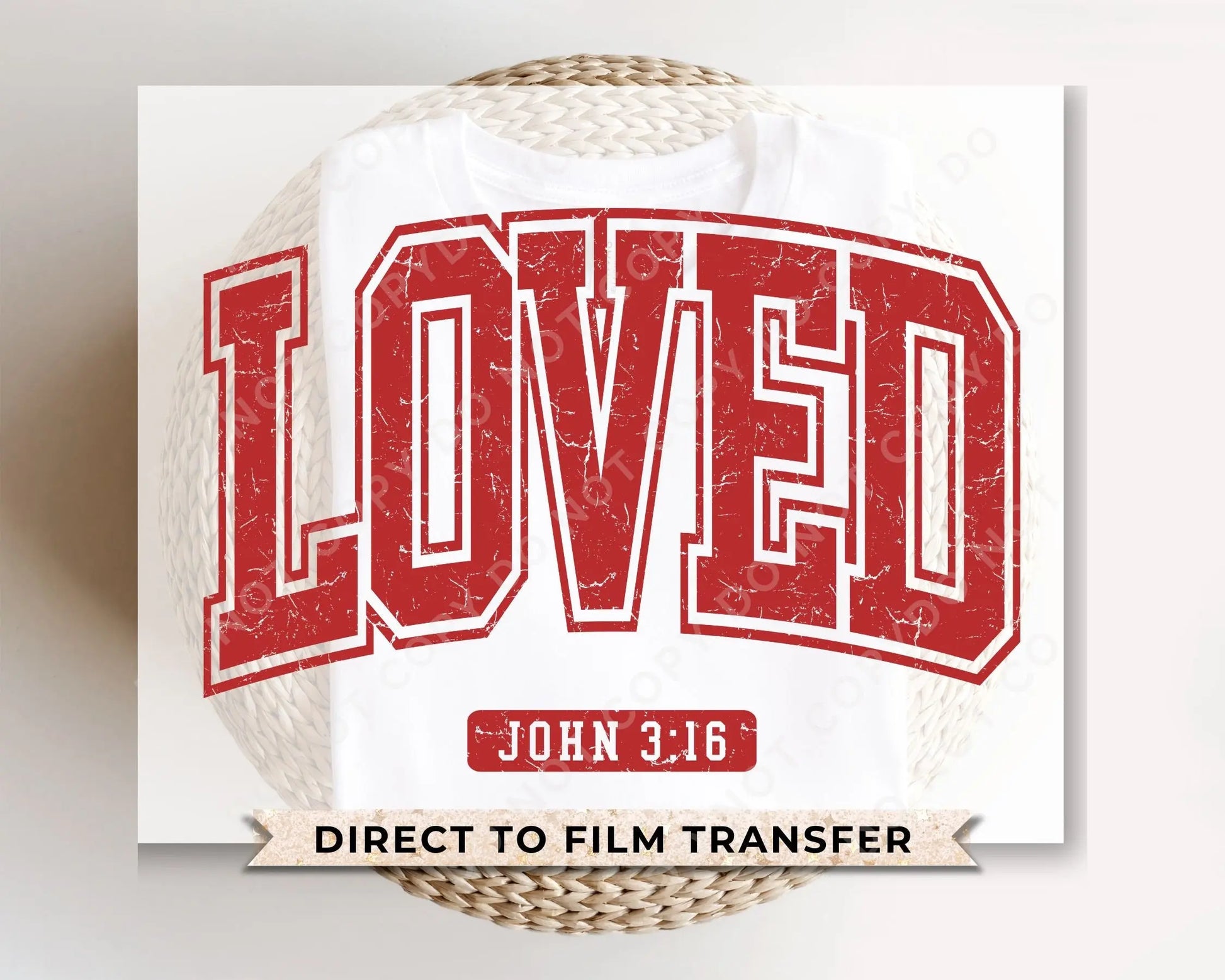 DTF Transfers, Ready to Press, T-shirt Transfers, Heat Transfer, Direct to Film, Cold Peel, Heart, Valentine's Day, Loved John 3:16